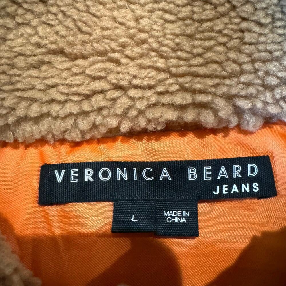 Veronica Beard Sullie Teddy Coat Tan Faux Shearling Sherpa Jacket Women’s L - Picture 7 of 11